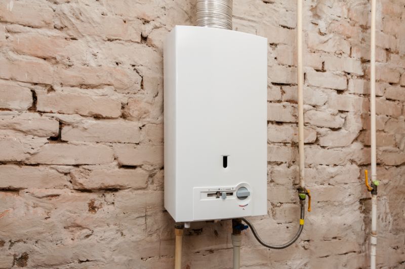 Image of boiler on brick wall. Everything You Need to Know About Boilers.
